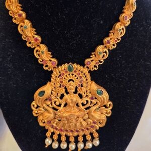 Goldplated Indian Goddess Necklace